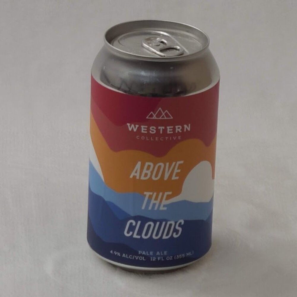 Western Collective Above The Clouds Pale Ale Empty Beer Can Bottom Opened Idaho - Picture 2 of 9